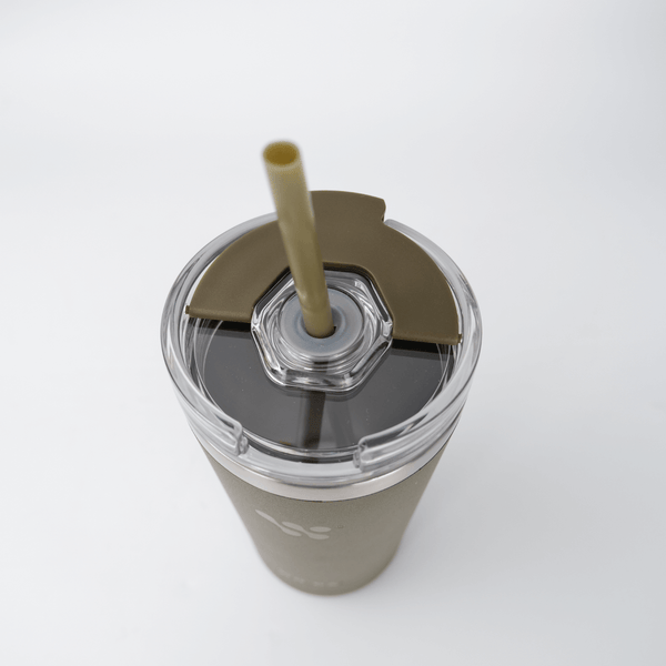 Straw Lid Olive 16oz