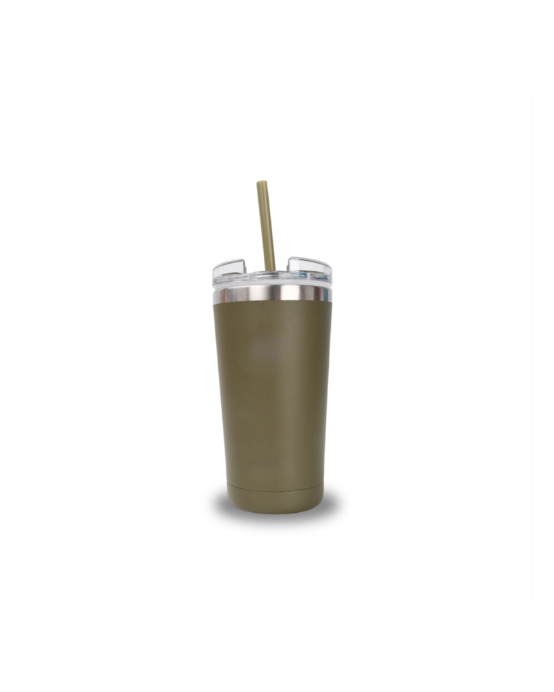 Straw Lid Olive 16oz